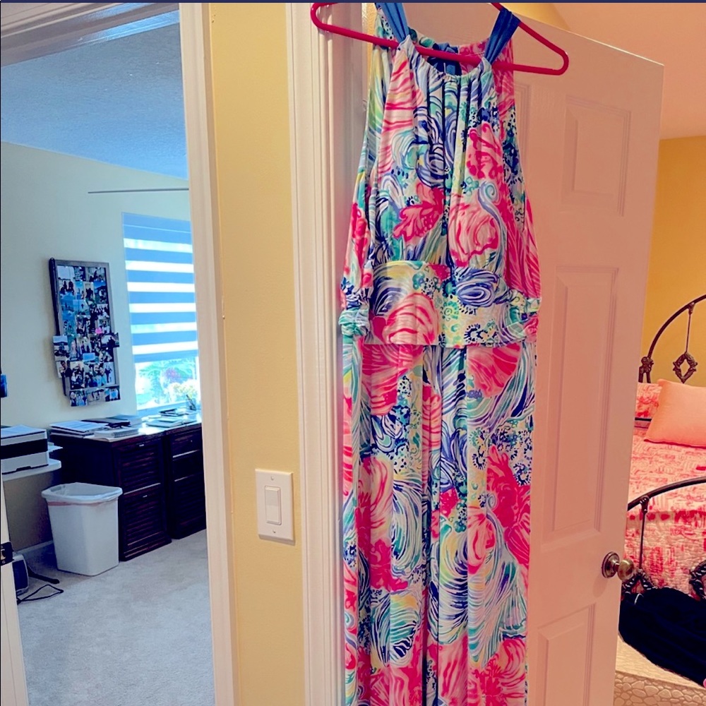 Lilly Pulitzer Martina Maxi Dress (Beach Please) XL